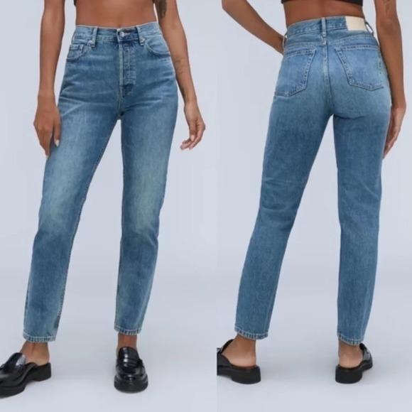 New Everlane The Curvy 90s Cheeky Straight Jeans High Rise Crop 31 - Picture 1 of 10